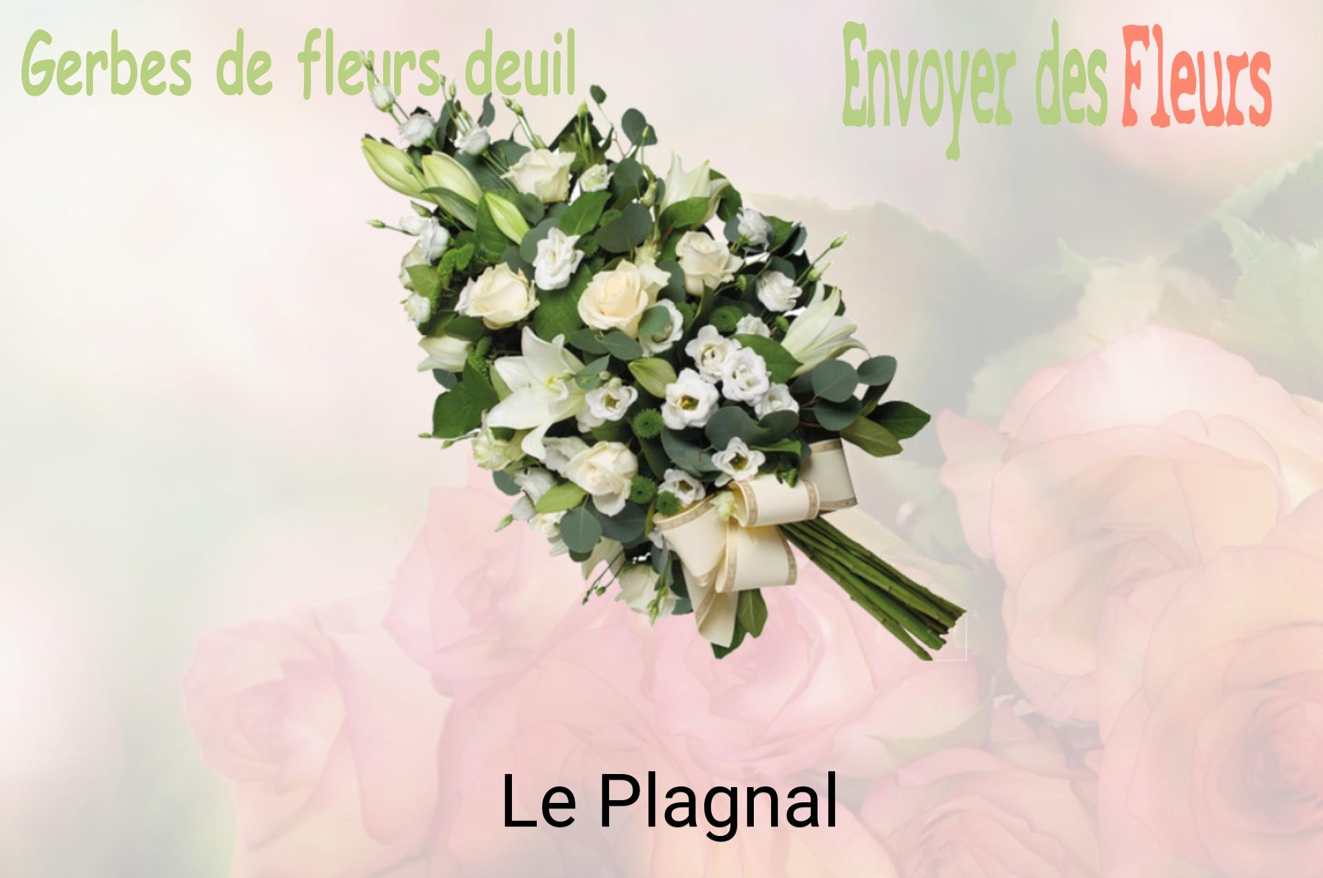 Gerbe de fleurs de deuil livrée à Le Plagnal